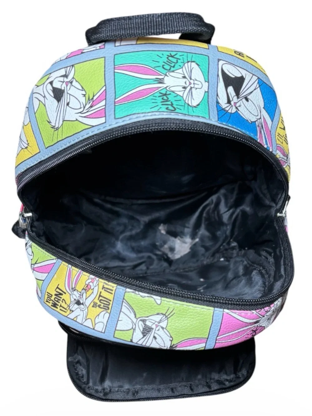 Warner Bros. Multicolor Cartoon Patchwork Mini Backpack with Bunny Coin Pouch